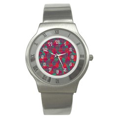 Decorative Abstract Art Stainless Steel Watch by Valentinaart