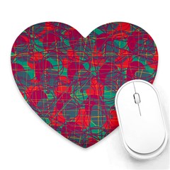 Decorative Abstract Art Heart Mousepads