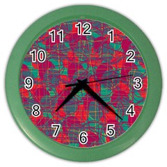 Decorative Abstract Art Color Wall Clocks by Valentinaart