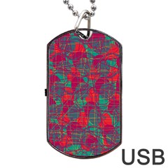 Decorative Abstract Art Dog Tag Usb Flash (two Sides) 