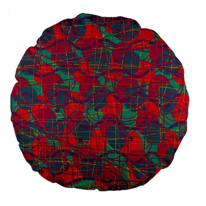 Decorative abstract art Large 18  Premium Flano Round Cushions