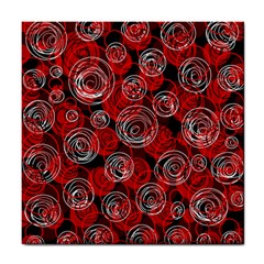 Red Abstract Decor Tile Coasters