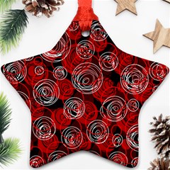 Red Abstract Decor Ornament (star) 