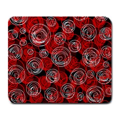 Red Abstract Decor Large Mousepads by Valentinaart