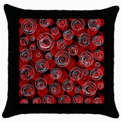 Red Abstract Decor Throw Pillow Case (black)