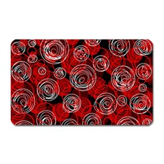 Red Abstract Decor Magnet (rectangular) by Valentinaart