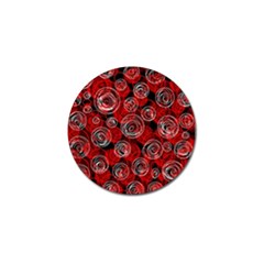 Red Abstract Decor Golf Ball Marker by Valentinaart