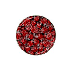 Red Abstract Decor Hat Clip Ball Marker