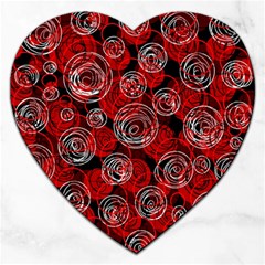 Red Abstract Decor Jigsaw Puzzle (heart)