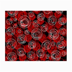 Red Abstract Decor Small Glasses Cloth