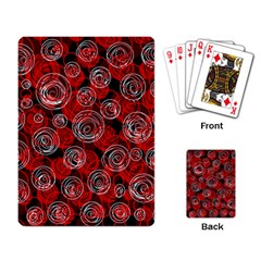 Red Abstract Decor Playing Card by Valentinaart