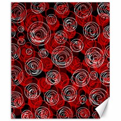 Red Abstract Decor Canvas 20  X 24   by Valentinaart