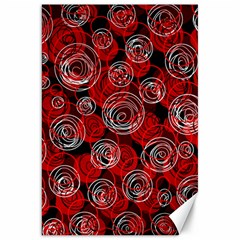 Red Abstract Decor Canvas 20  X 30  