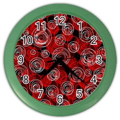 Red Abstract Decor Color Wall Clocks by Valentinaart