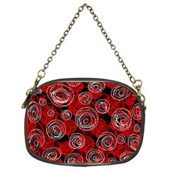 Red Abstract Decor Chain Purses (one Side) 