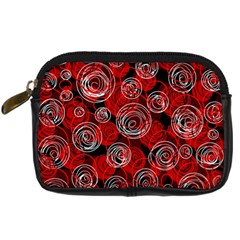 Red Abstract Decor Digital Camera Cases by Valentinaart