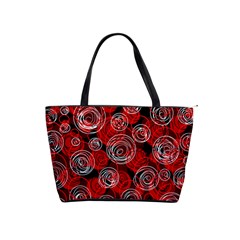 Red Abstract Decor Shoulder Handbags by Valentinaart