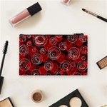 Red abstract decor Cosmetic Bag (Small)  Back