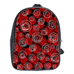 Red Abstract Decor School Bags(large) 