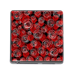 Red Abstract Decor Memory Card Reader (square)