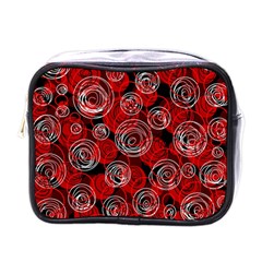 Red Abstract Decor Mini Toiletries Bags