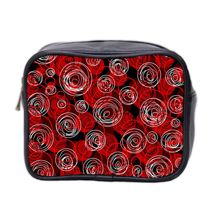 Red abstract decor Mini Toiletries Bag 2-Side