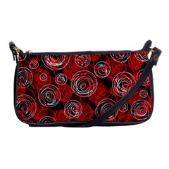 Red Abstract Decor Shoulder Clutch Bags