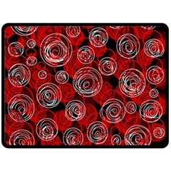 Red Abstract Decor Fleece Blanket (large) 