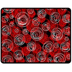 Red Abstract Decor Fleece Blanket (medium) 