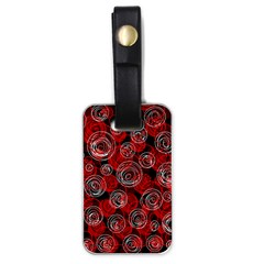 Red Abstract Decor Luggage Tags (one Side) 