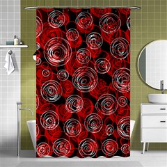 Red Abstract Decor Shower Curtain 48  X 72  (small) 