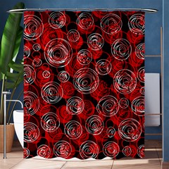 Red Abstract Decor Shower Curtain 60  X 72  (medium) 