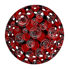 Red Abstract Decor Ornament (round Filigree) 