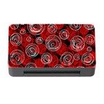 Red abstract decor Memory Card Reader with CF Front