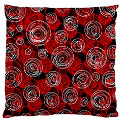 Red Abstract Decor Large Cushion Case (two Sides)