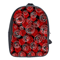 Red Abstract Decor School Bags (xl) 