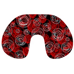 Red Abstract Decor Travel Neck Pillows