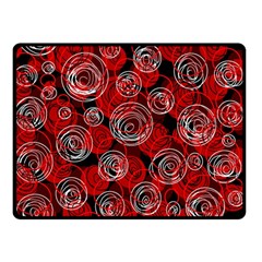 Red Abstract Decor Double Sided Fleece Blanket (small)  by Valentinaart