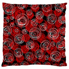 Red Abstract Decor Large Flano Cushion Case (one Side)