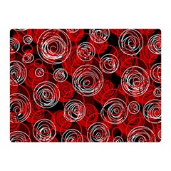 Red Abstract Decor Double Sided Flano Blanket (mini)  by Valentinaart