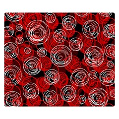 Red Abstract Decor Double Sided Flano Blanket (small) 