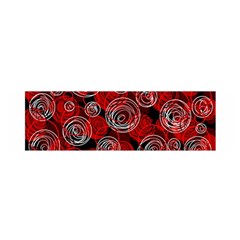 Red Abstract Decor Satin Scarf (oblong) by Valentinaart