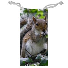 Gray Squirrel Eating Sycamore Seed Jewelry Bags by GiftsbyNature