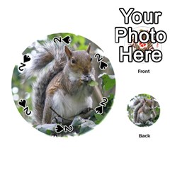 Gray Squirrel Eating Sycamore Seed Playing Cards 54 (round)  by GiftsbyNature