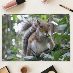 Gray Squirrel Eating Sycamore Seed Cosmetic Bag (xxl)  by GiftsbyNature