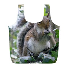 Gray Squirrel Eating Sycamore Seed Full Print Recycle Bags (l)  by GiftsbyNature