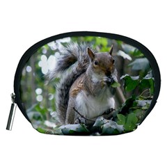 Gray Squirrel Eating Sycamore Seed Accessory Pouches (medium)  by GiftsbyNature