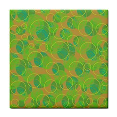 Green decorative art Tile Coasters