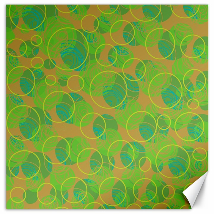 Green decorative art Canvas 16  x 16  