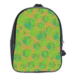 Green decorative art School Bags(Large)  Front